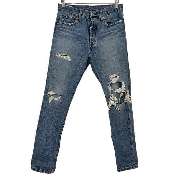 LEVI’S 501 Skinny Distressed Jean - Picture 2 of 8